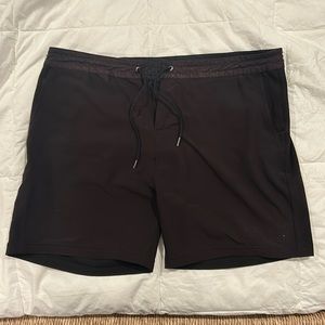 Vuori board shorts size 34 waist 16” out seam. Black